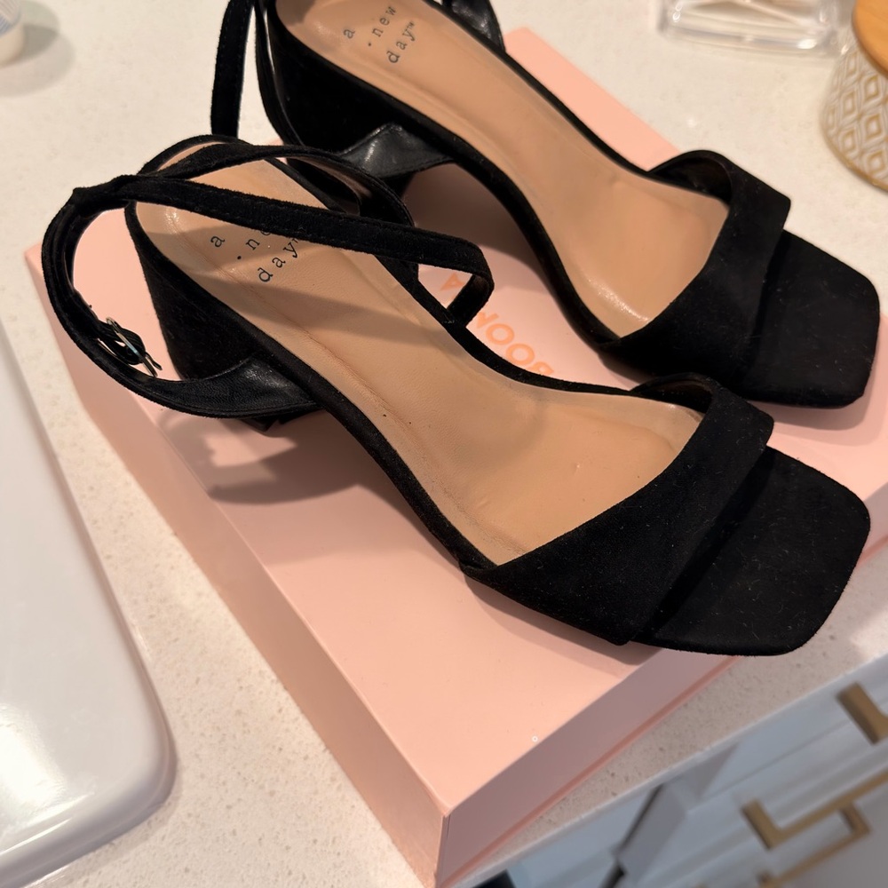 a new day Black Block Heel Open-Toe Sandals - Women - Picture 3 of 3